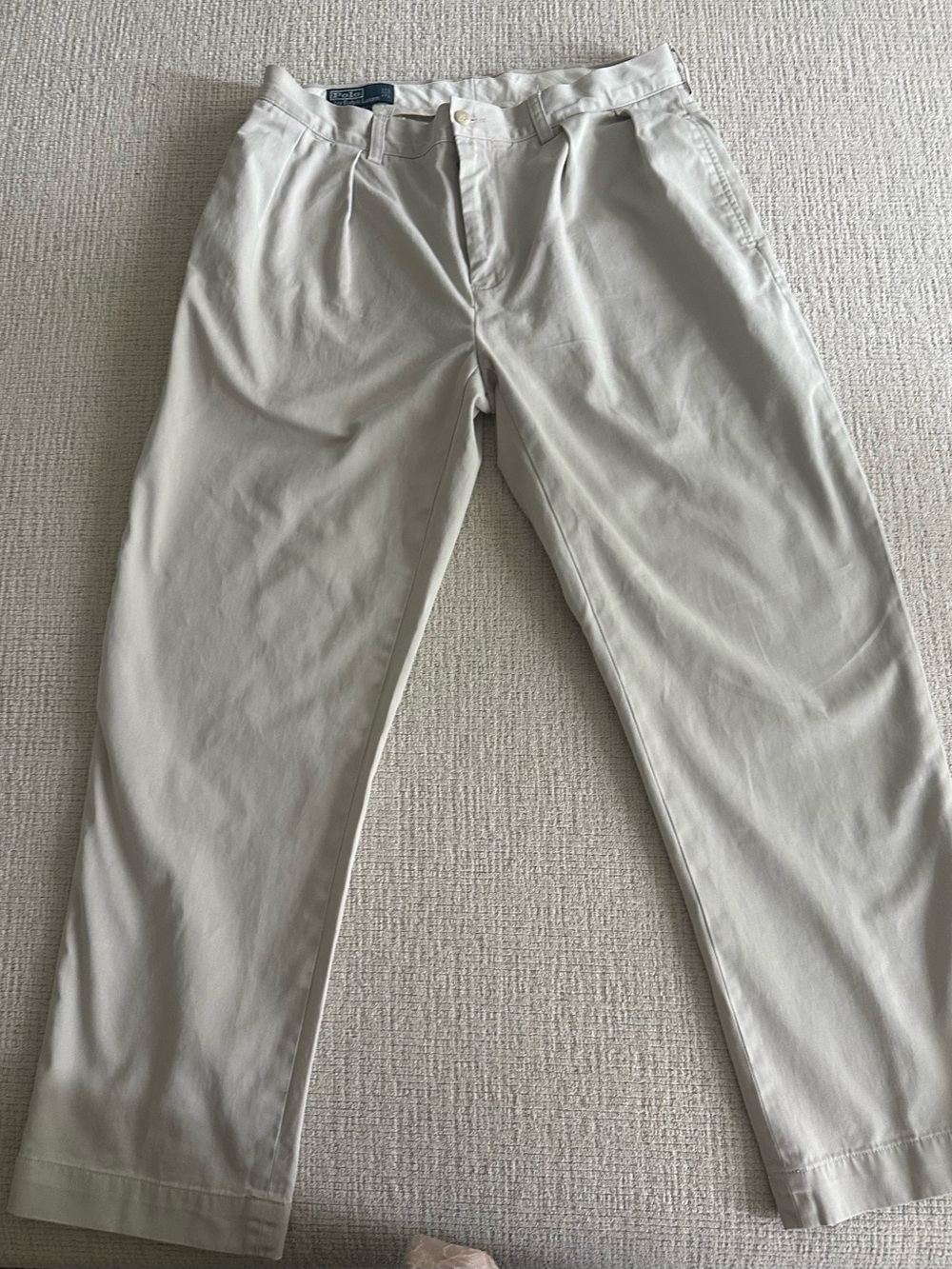 Vintage Polo Ralph Lauren Ethan Pleated Chino Pants -size 34/30 - Picture 2 of 11